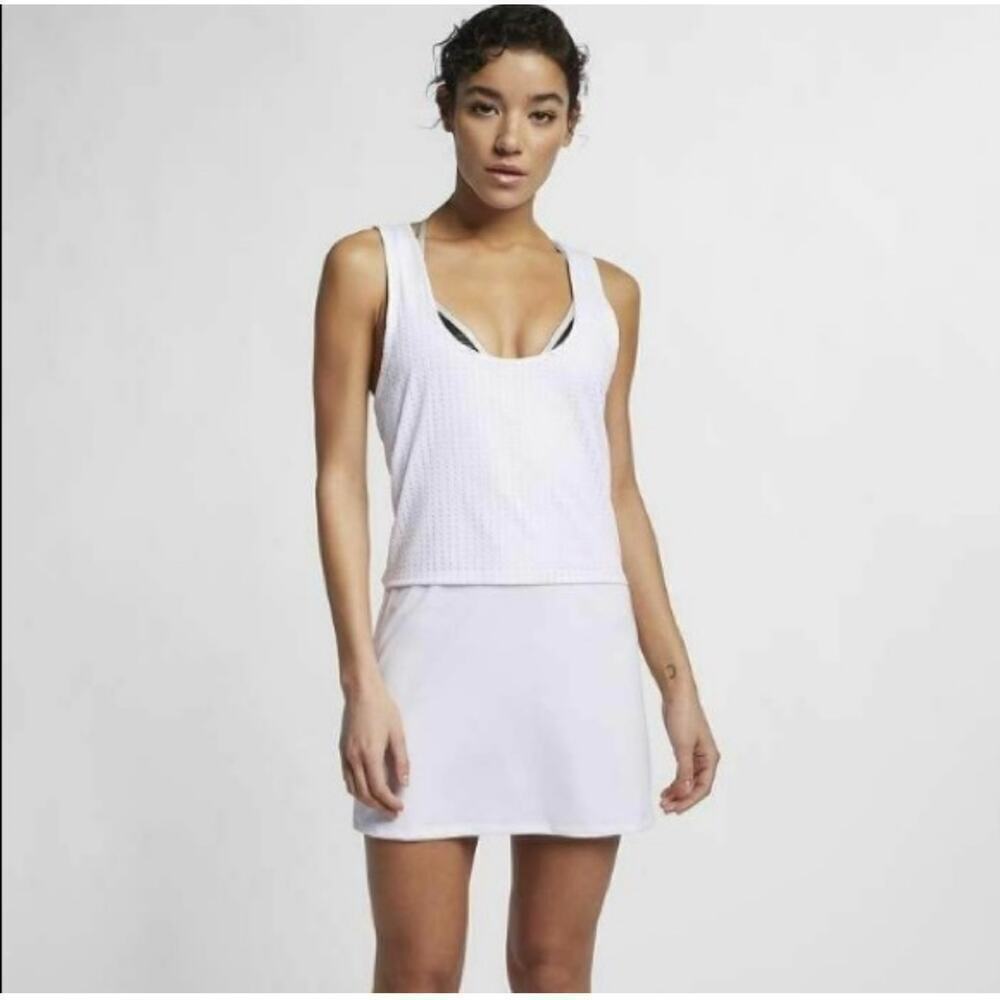 NWT Nike Sport Mesh Swim Cover-Up Dress White Womens Size Medium